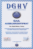Ausbildungszertifikat DGHV